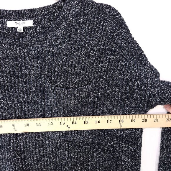 Madewell Pullover Sweater Silk Linen Womens Medium Layered Hem Long Sleeve - Picture 9 of 11